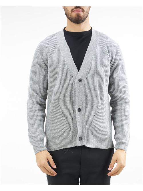Cardigan in misto lana e cashmere a coste Low Brand LOW BRAND | Cardigan | L1MFW23246666N067